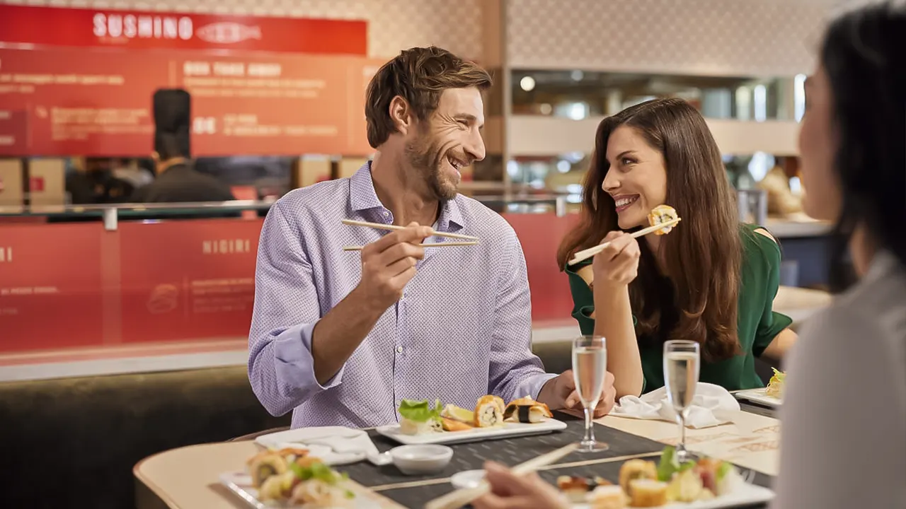 Smeralda "The Costa Smeralda cruise ship offers luxurious sea journeys, featuring upscale dining and diverse entertainment facilities."