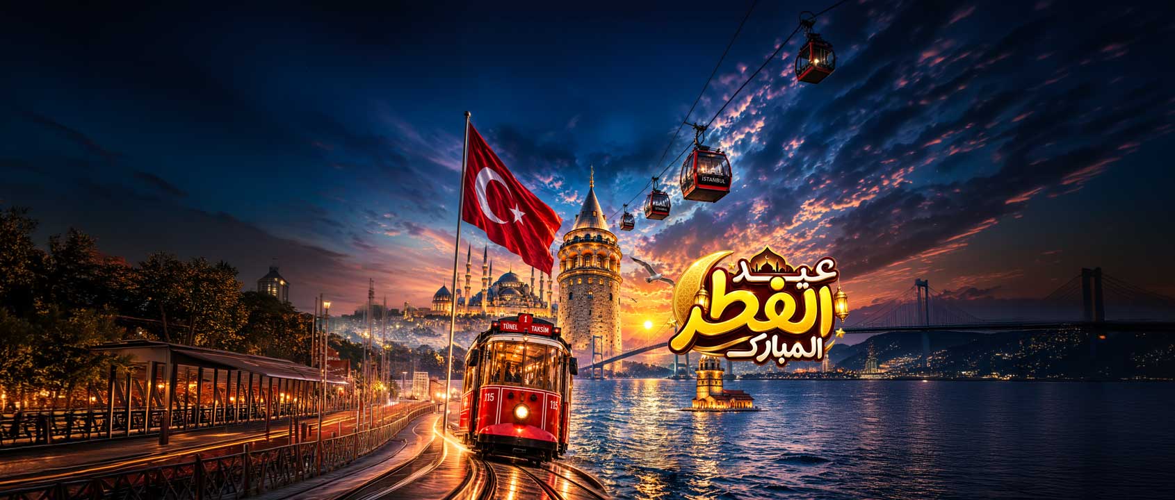 رحلات إسطنبول عيد الفطر المبارك ( مع 5 جولات مجانية )  مع ممفيس للسياحة